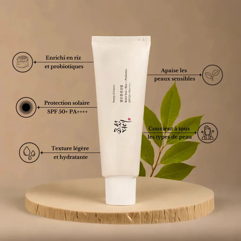 Korean Rice Probiotic Sunscreen - STEP 4- Relief SPF+ PA++++ High Sun Protection Hydration