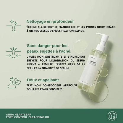 Anua - Huile Nettoyante Pour Le Contrôle Des Pores Au Heartleaf